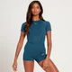 MP Women's Tempo Seamless Short Sleeve Crop Top – Blå