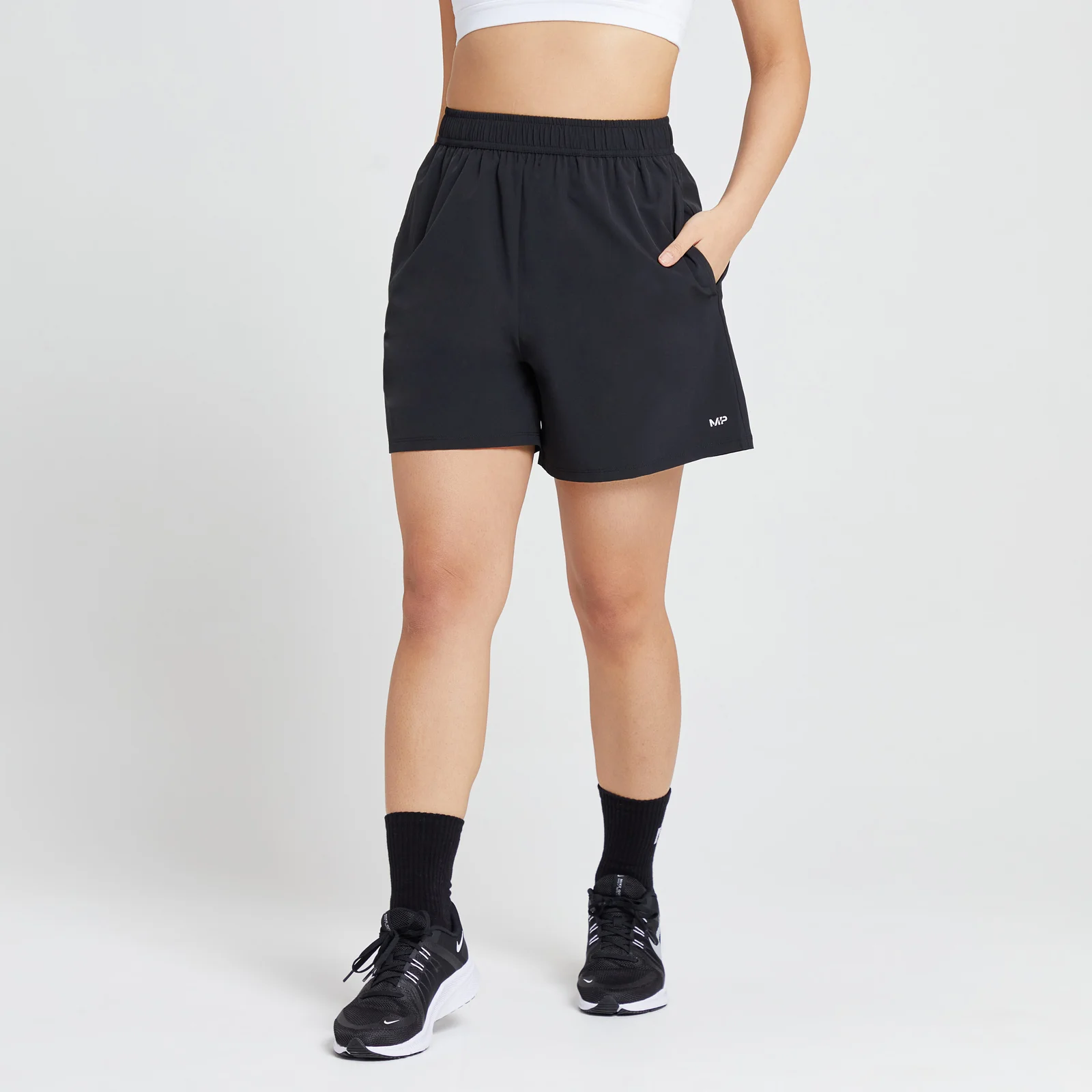 MP Run Life Training Shorts för kvinnor - Svart/vit - XXS Bild 1