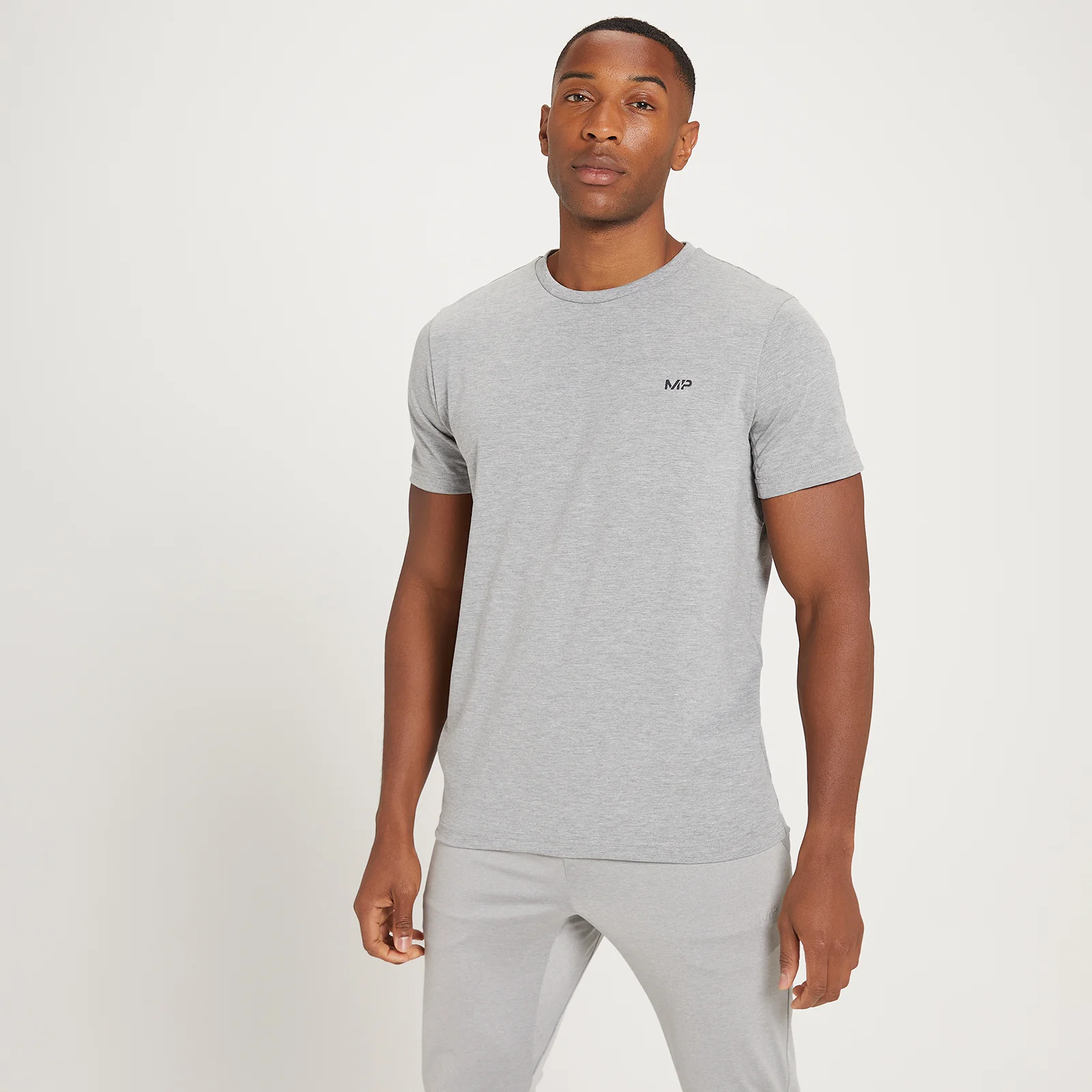 MP Adapt Drirelease Grit Print kortärmad T-shirt för män - Grå - XXS Bild 1