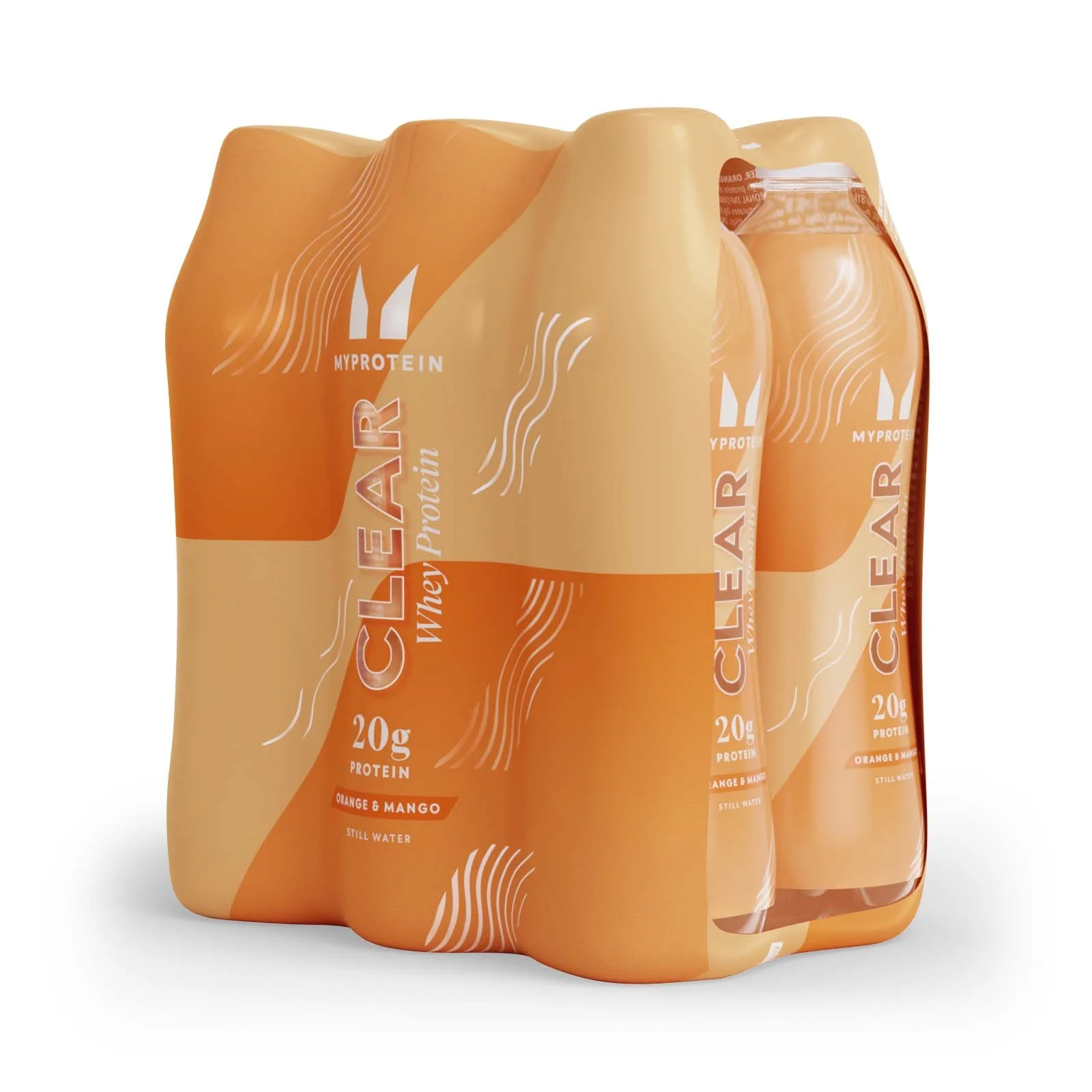 Clear Protein Water – RTD (6-pack) - 6 Pack - Orange & Mango Bild 1