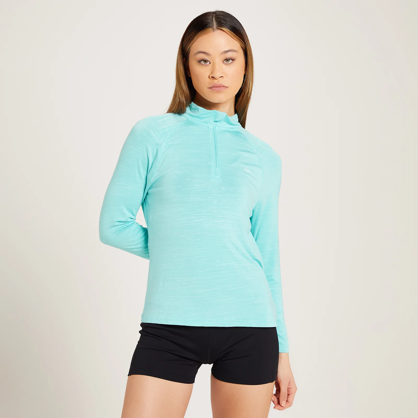 MP Women's Performance Training 1/4 Zip Top – Blå med vita fläckar - XXS Bild 1