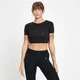 MP Composure Short Sleeve Crop Top för kvinnor - Svart