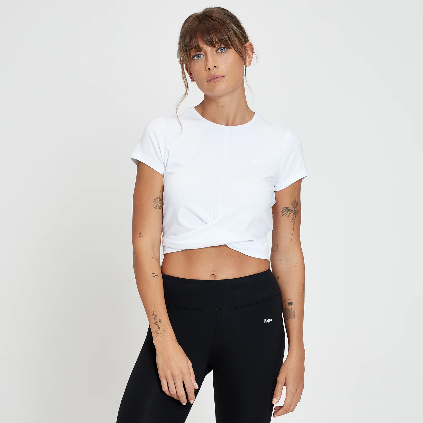 MP Composure Twist Front Crop T-Shirt för kvinnor - Vit - XXS Bild 1