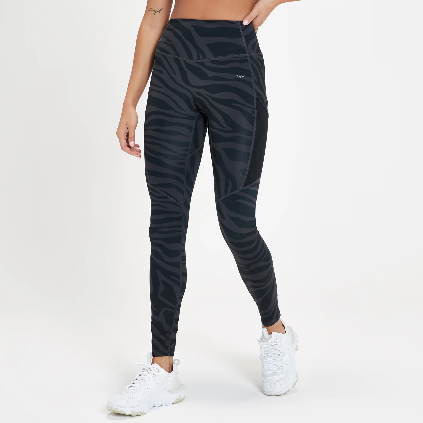 MP Tempo Leggings för kvinnor – Svart/Zebra - XXS Bild 1