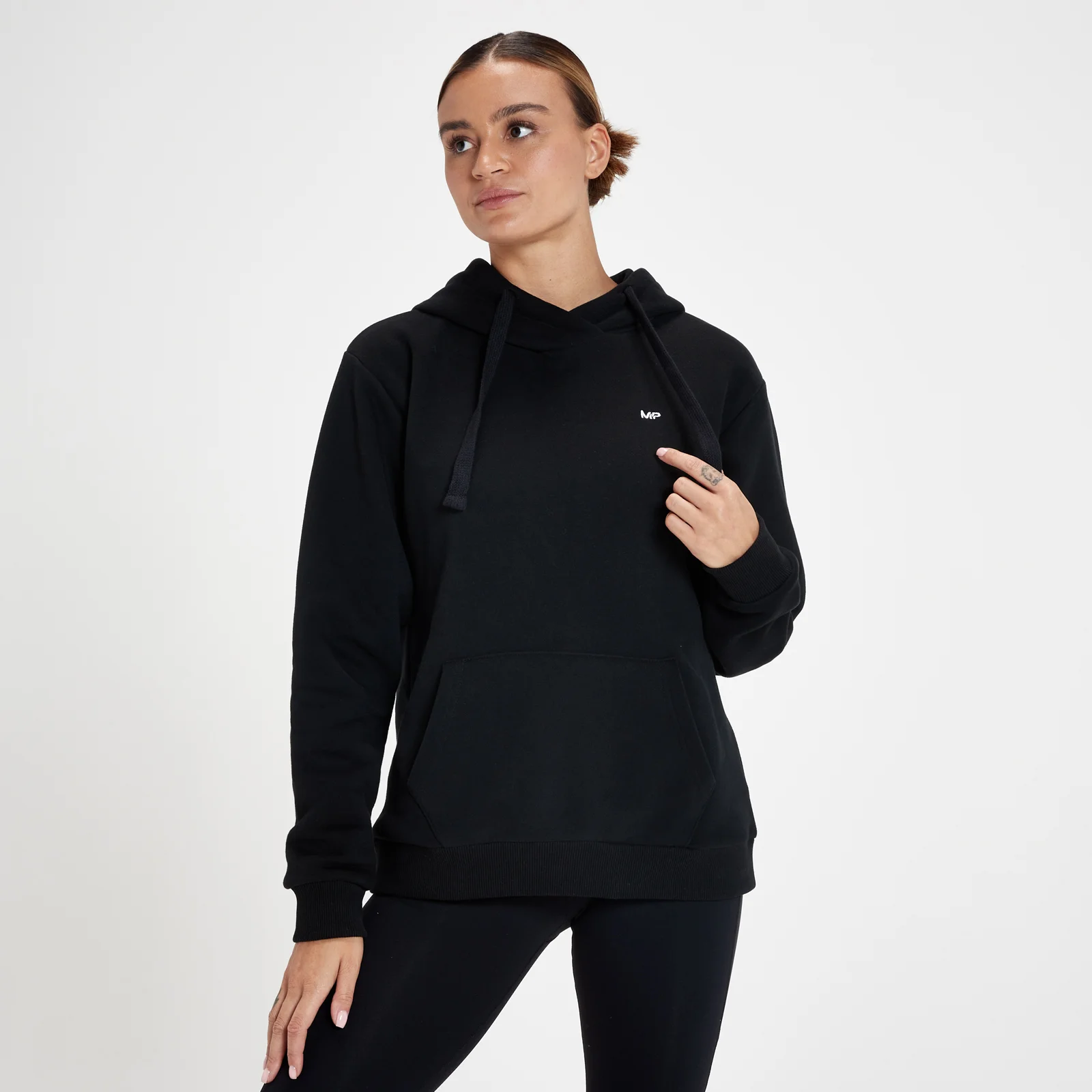 MP Women's Essentials Hoodie with Kangaroo Pocket - Black - XXS Bild 1