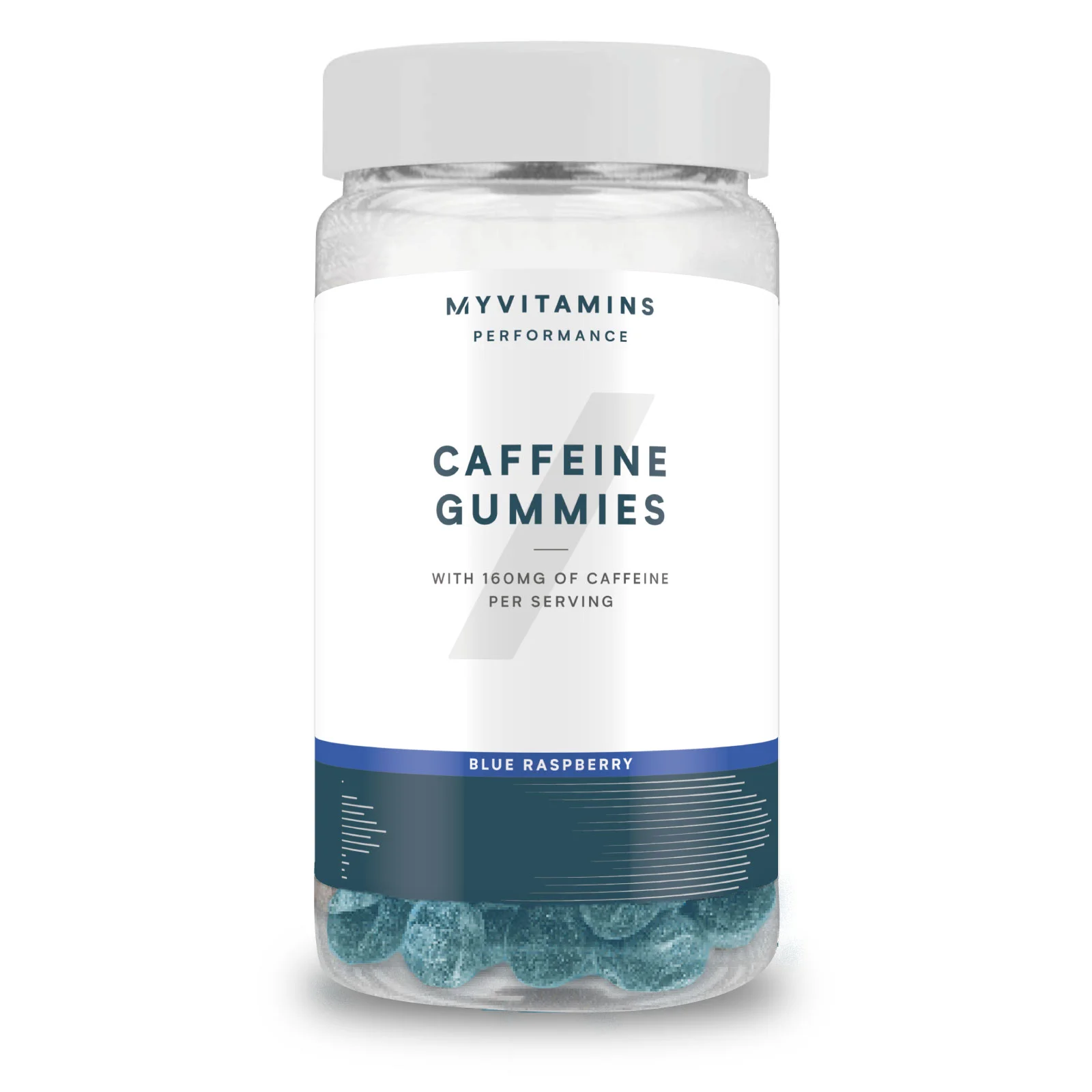 Caffeine Gummies - 60gummies - Blå Hallon Bild 1
