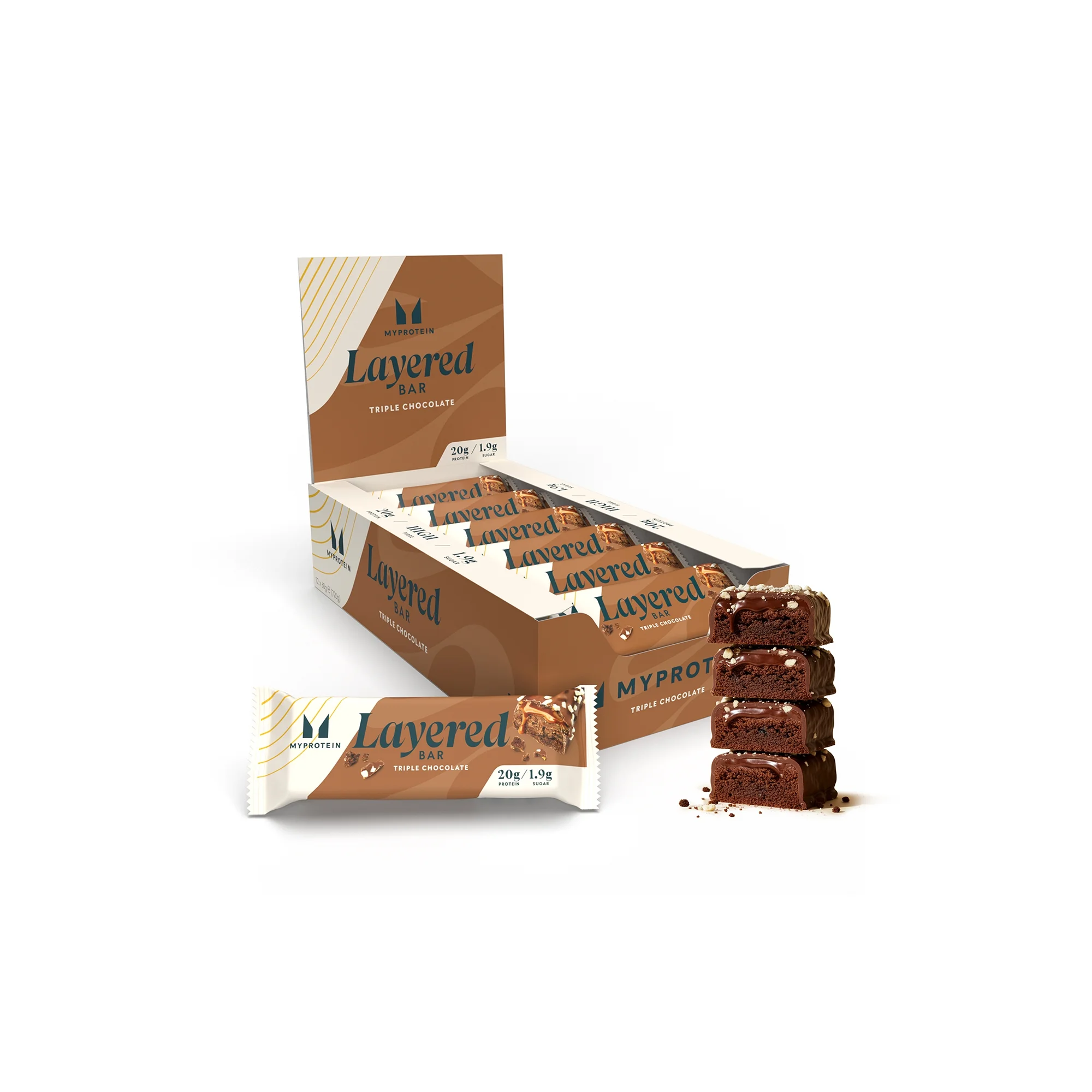 6 Layer Protein Bar - 12 x 60g - Triple Chocolate Fudge Bild 1