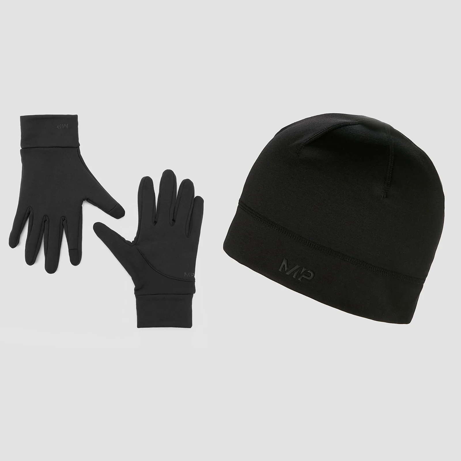 MP Running Beanie and Reflective Gloves Bundle - Svart - S/M Bild 1