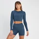 MP Tempo Reversible Long Sleeve Crop Top för kvinnor - Grå