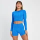 MP Tempo Reversible Long Sleeve Crop Top för kvinnor - Blå