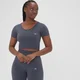 MP Composure Seamless Crop Top för kvinnor - Mörkgrå