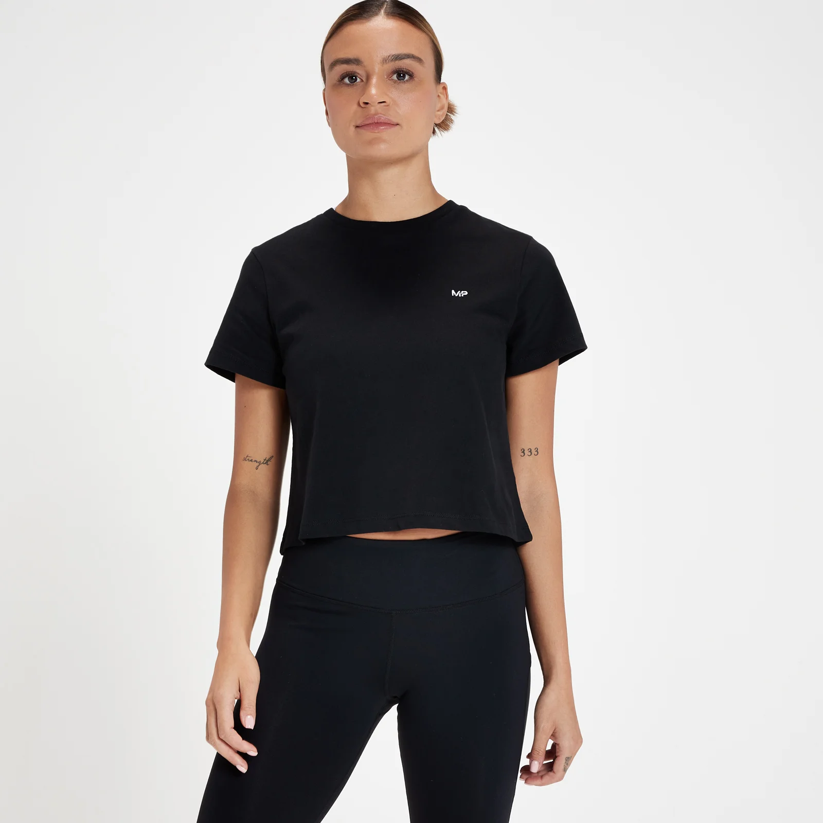 MP Rest Day Crop T-Shirt för kvinnor – Svart - XXS Bild 1