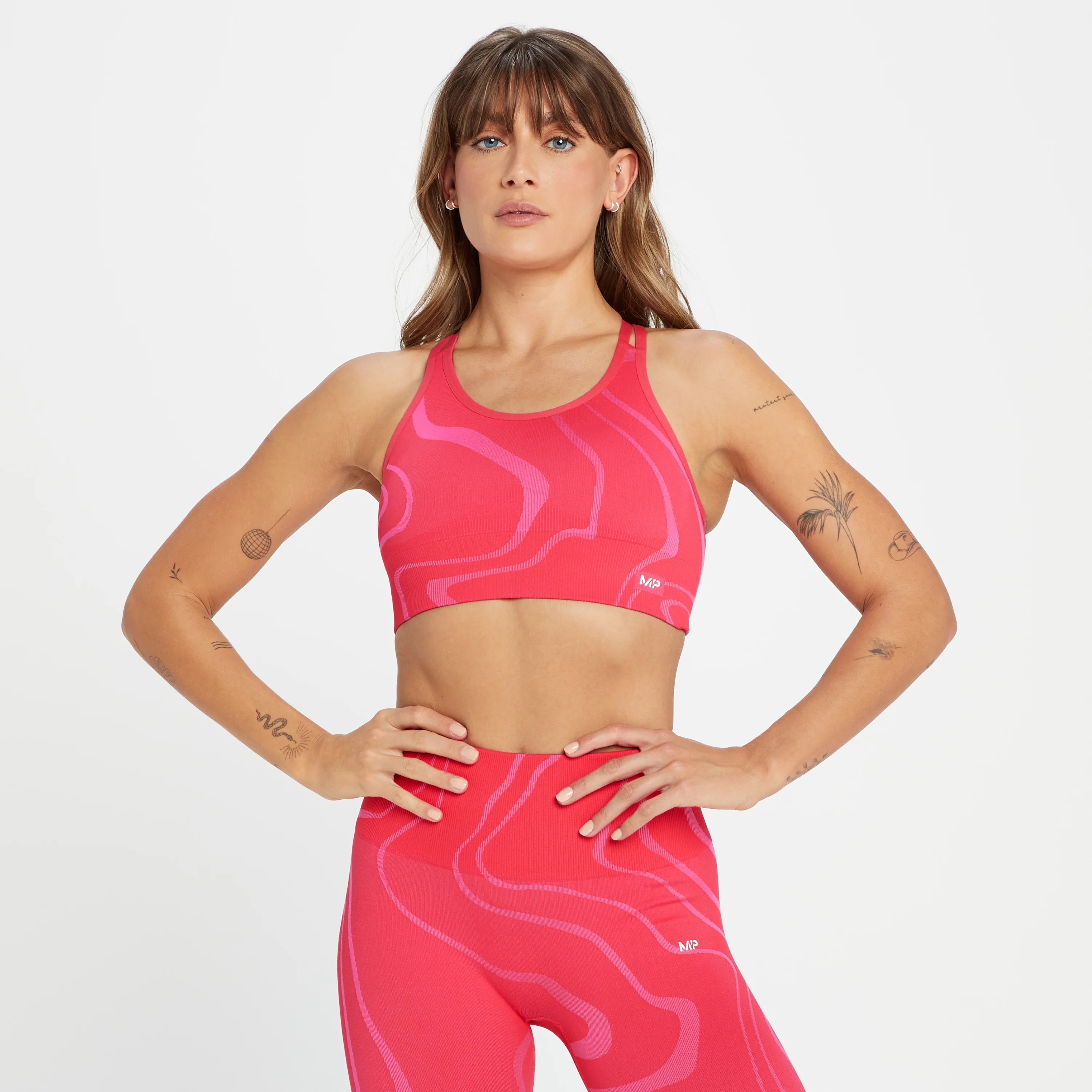 MP Tempo Wave Seamless Sports Bra – Röd - XXS Bild 1