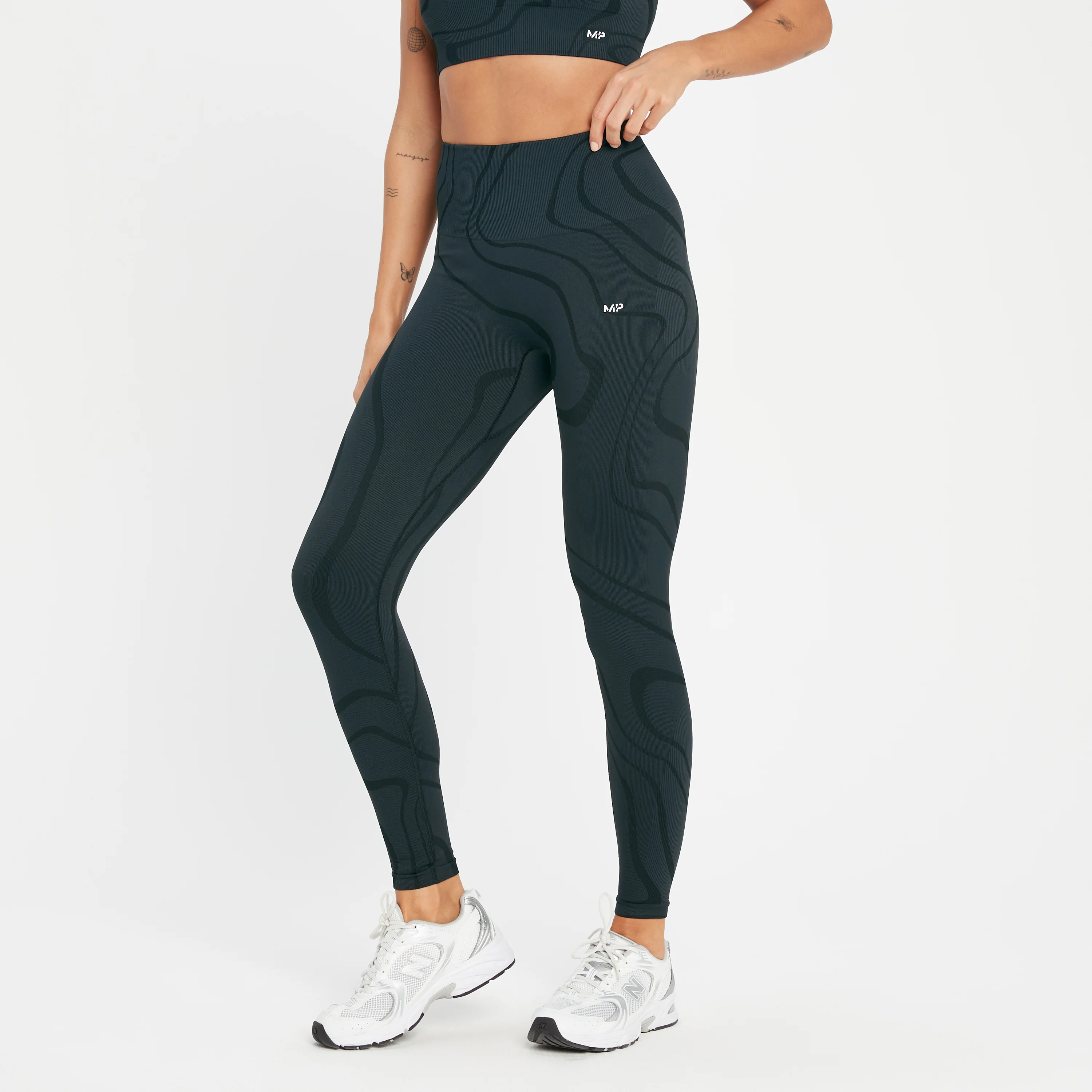 MP Tempo Wave Seamless Leggings för kvinnor – Svart - XXS Bild 1