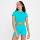 MP Power Short Sleeve Crop Top för kvinnor − Blå