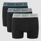 MP Coloured Waistband Boxers (3-pack) för män - Svart/Turkos/Blå/Grå