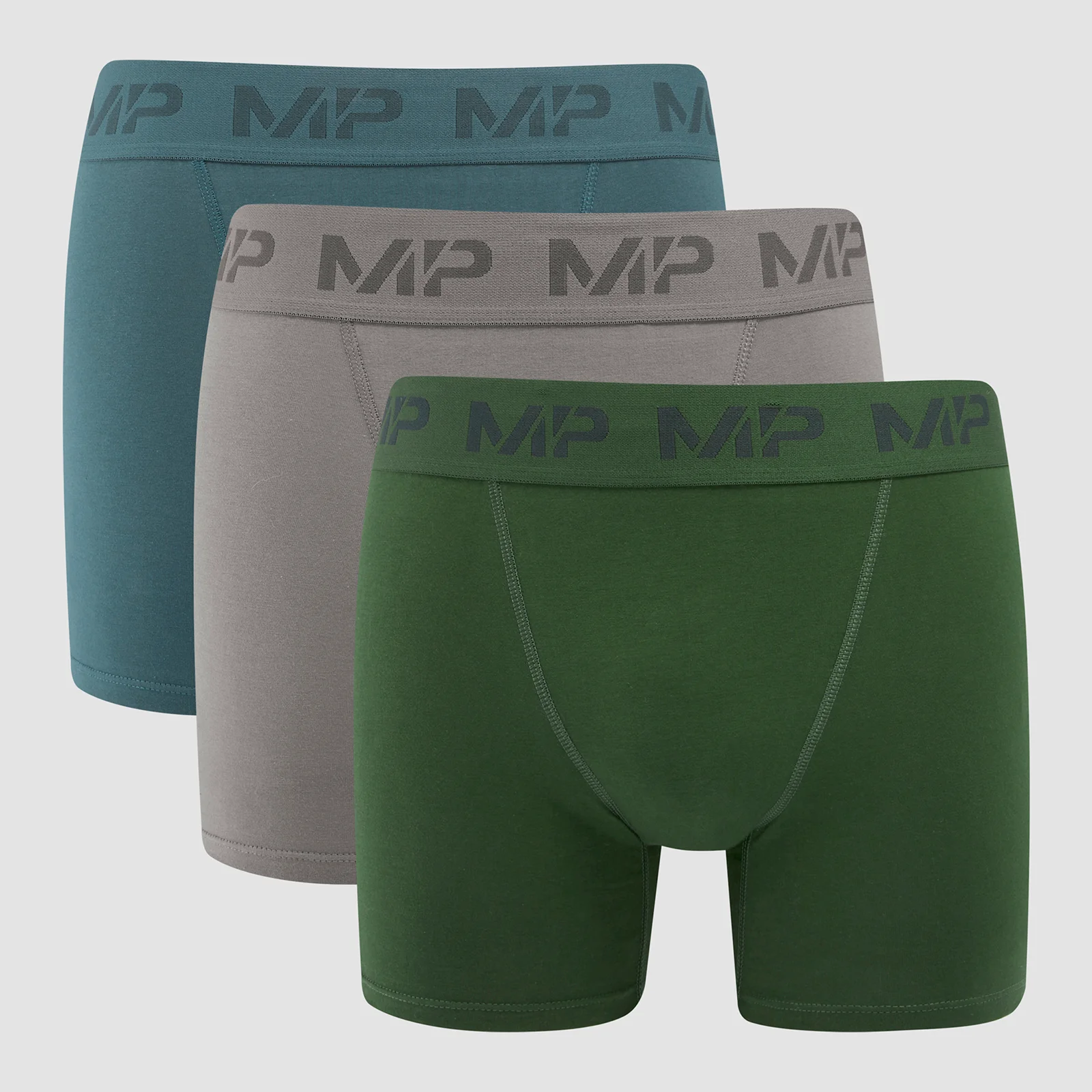 MP Boxers (3-pack) för män - Grå/Turkos/Grön - XXS Bild 1