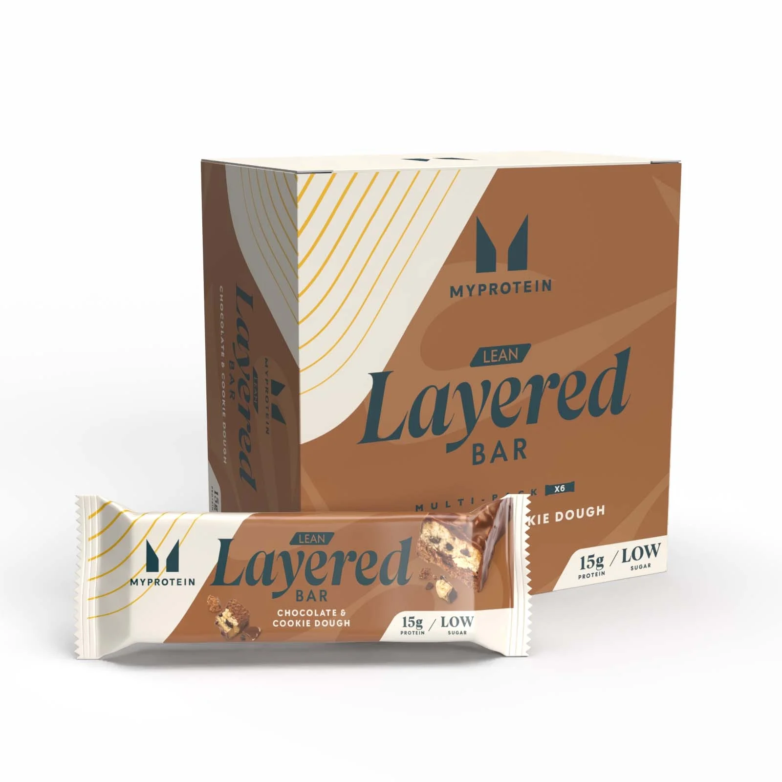 Lean Layered Bar - 6 x 40g - Chocolate and Cookie Dough Bild 1