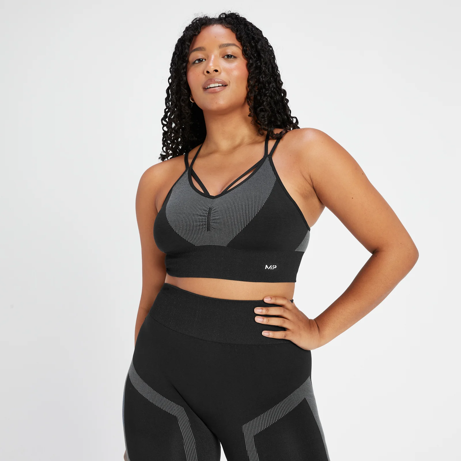 MP Women's Impact Scrunch Seamless Sports Bra – Black - XS Bild 1