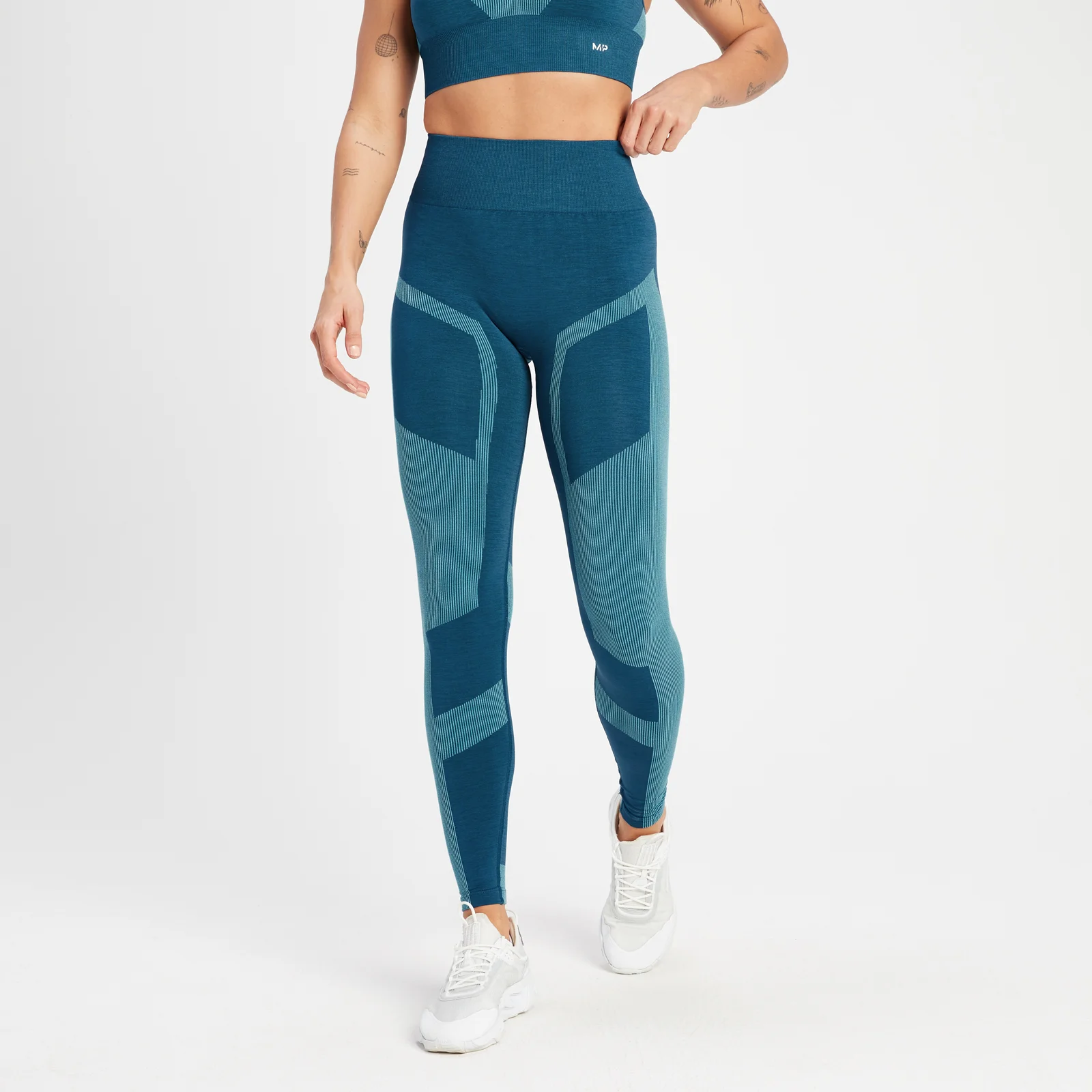 MP Women's Impact Scrunch Seamless Leggings – Teal Blue - XS Bild 1