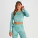 MP Women's Shape Seamless Long Sleeve Crop T-Shirt – Dusk Blue Tie Dye
