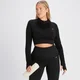 MP Tempo Rib Seamless Crop 1/4 Zip för kvinnor – Svart