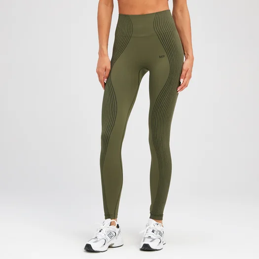 MP Tempo Illusion Seamless Leggings för kvinnor – Grön - XS