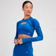 MP Women's Tempo Ultra Seamless Long Sleeve Crop Top – Blå