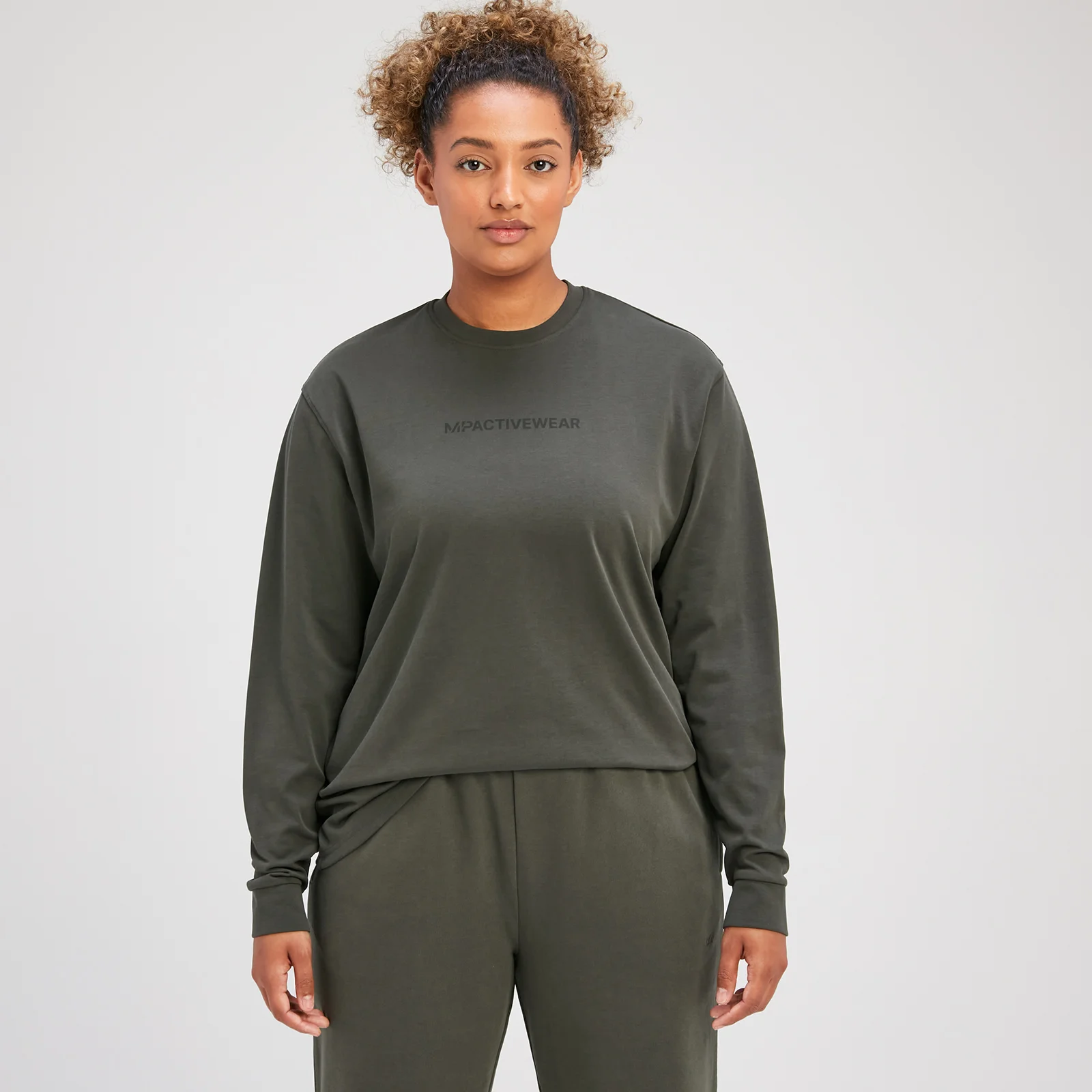 MP Women's Rest Day Oversized Long Sleeve T-Shirt – Taupe Green - XS Bild 1
