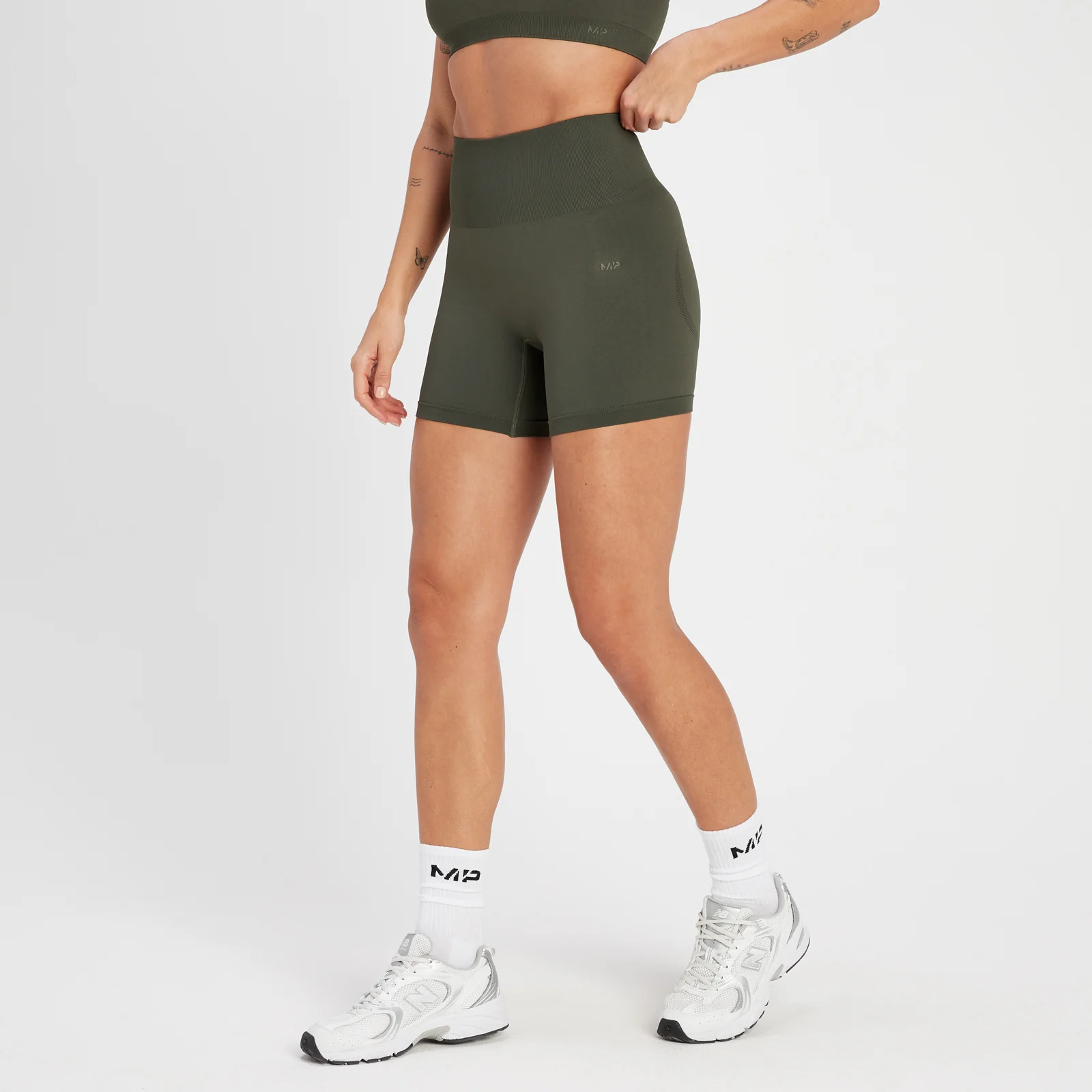 MP Women's Rest Day Seamless Booty Short – Taupe Green - XS Bild 1