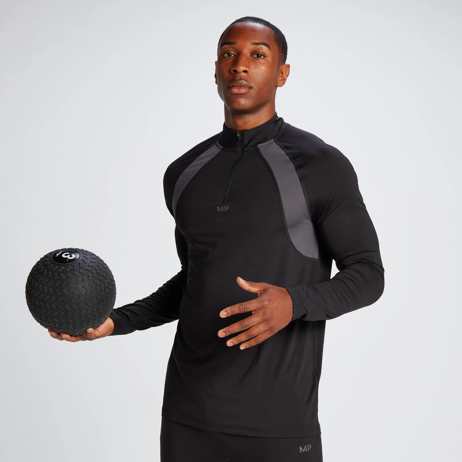 MP Tempo 1/4 Zip för män – Svart - XXS Bild 1