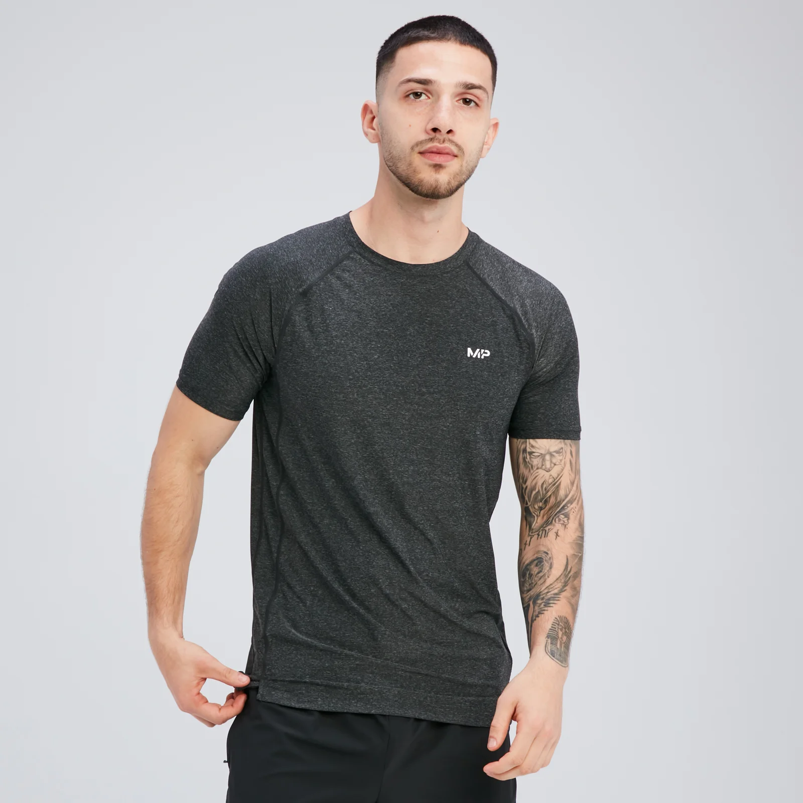 MP Men's Tempo Short Sleeve T-Shirt – Black Marl - XS Bild 1