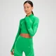 MP Women's Tempo Ultra Seamless Long Sleeve Crop 1/4 Zip – Grön