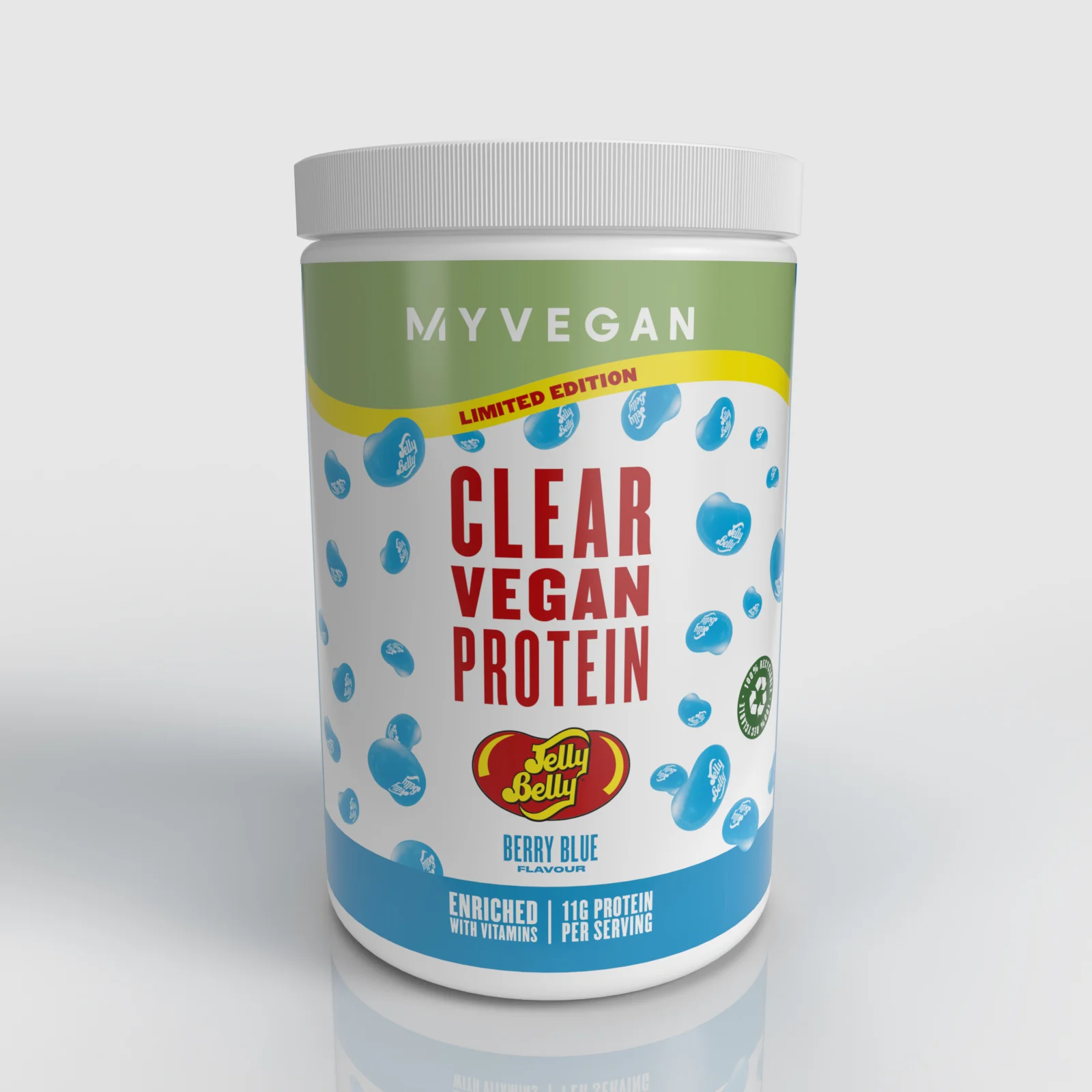 Clear Vegan Protein – Jelly Belly® - 20servings - Berry Blue Bild 1