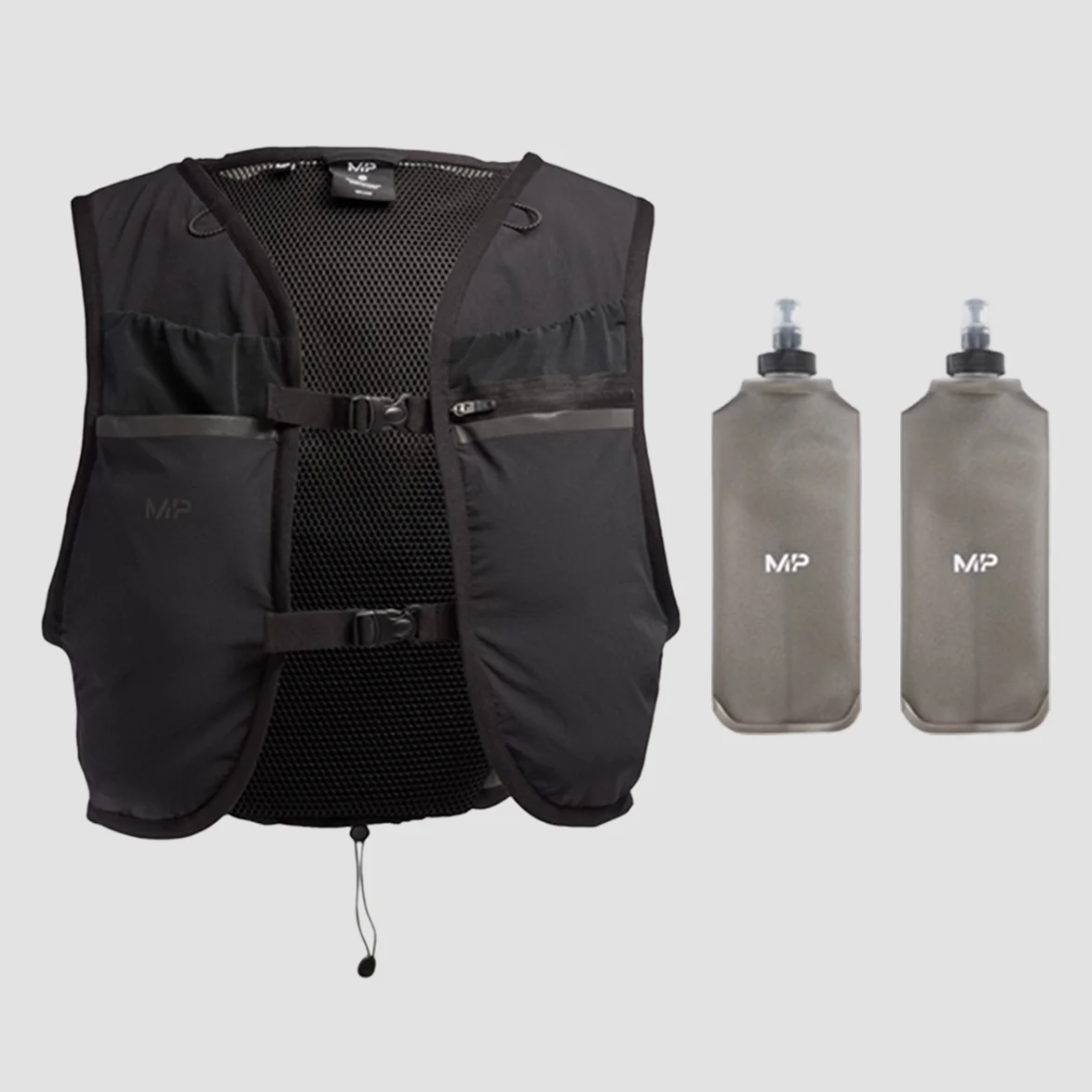 MP Velocity Ultra Hydration Vest & 2 mjuka flaskor för löpning i ett paket - S Bild 1