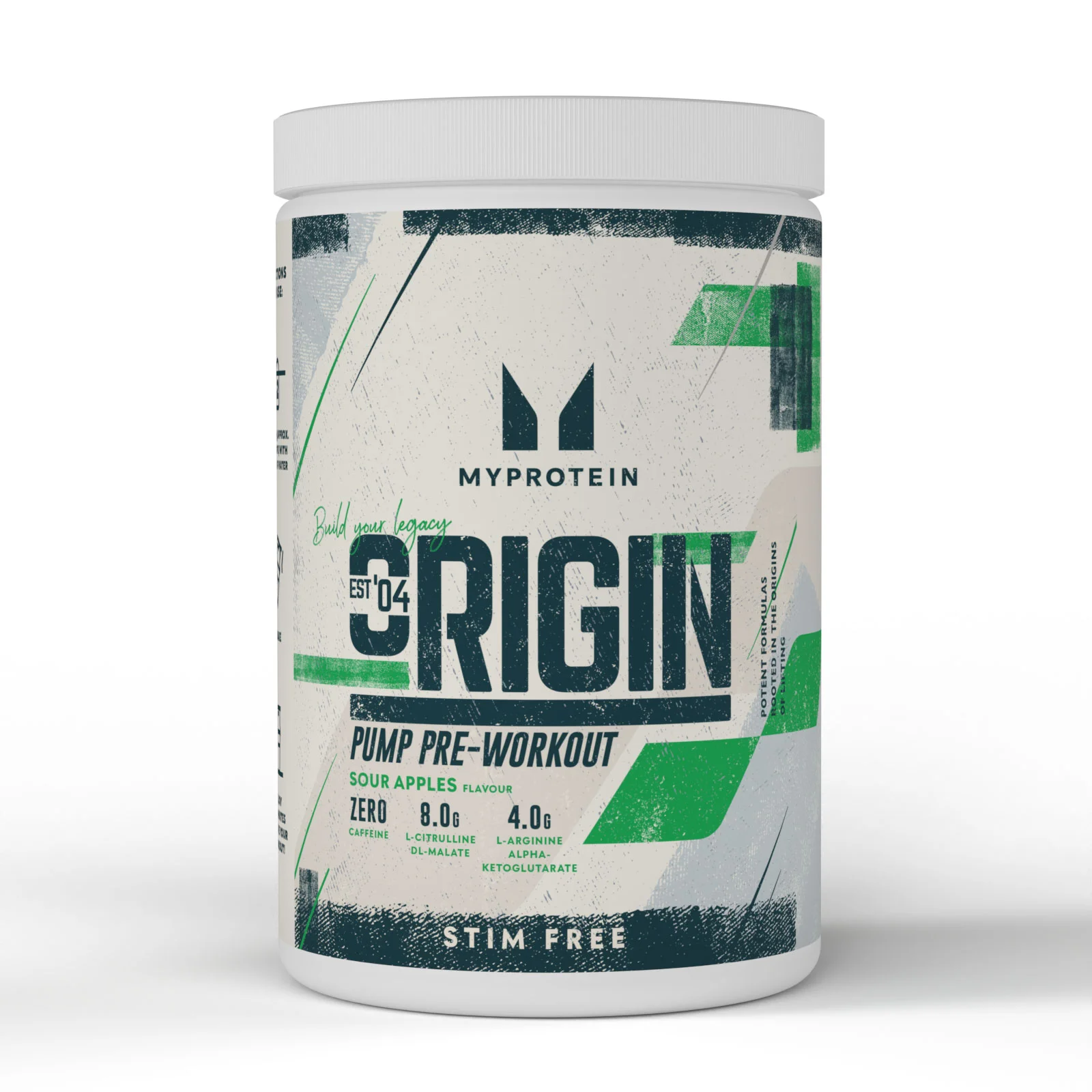 Origin Stim-Free Pre-Workout - 600G - 30servings - Sour Apples Bild 1