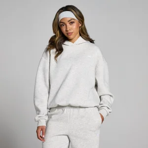 MP Women's Basics Oversized Hoodie – Light Grey Marl - Size S