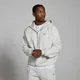 MP Lifestyle Heavyweight Zip Through Hoodie för män – Light Grey Marl