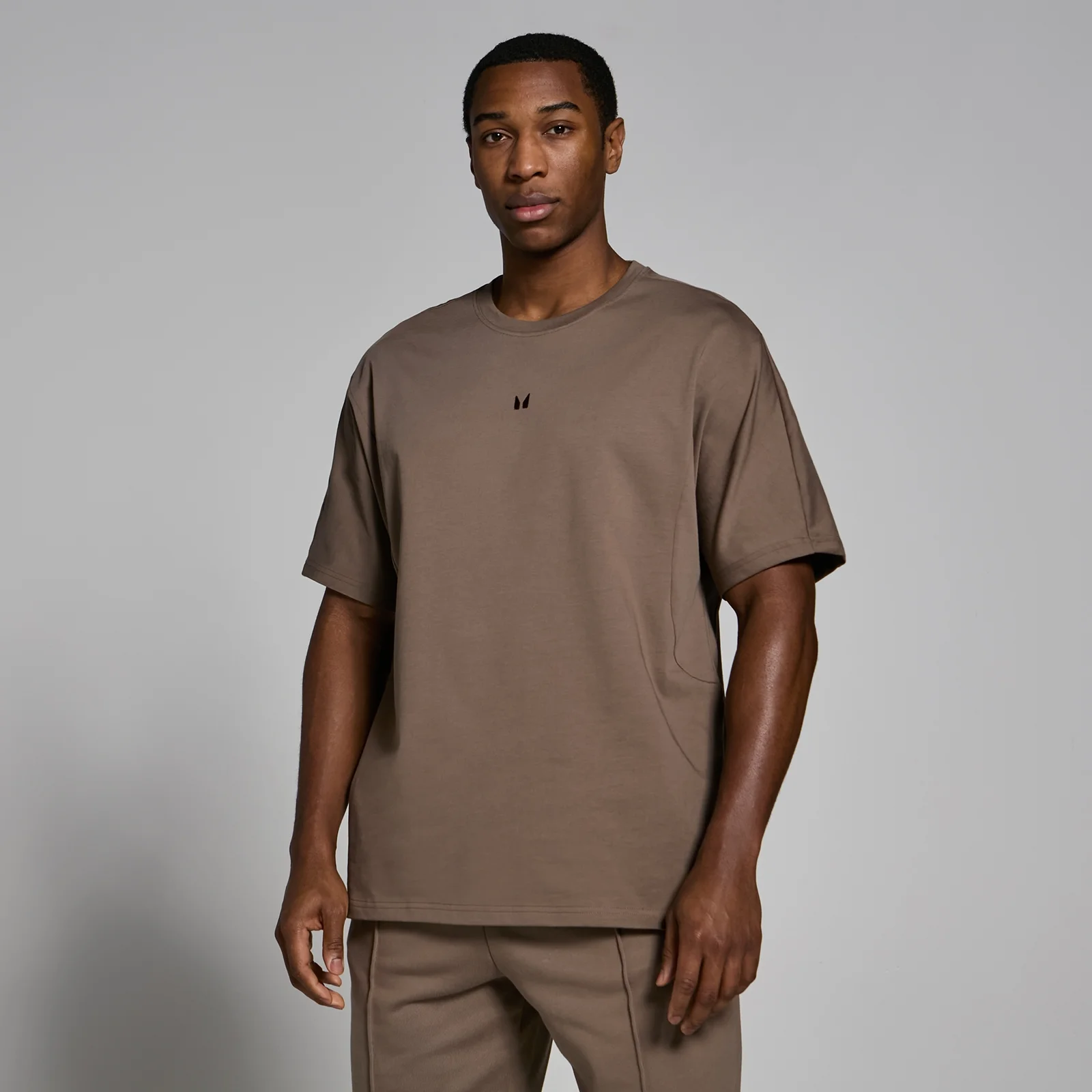 MP Lifestyle Heavyweight Oversized T-Shirt för män – Soft Brown - XS Bild 1
