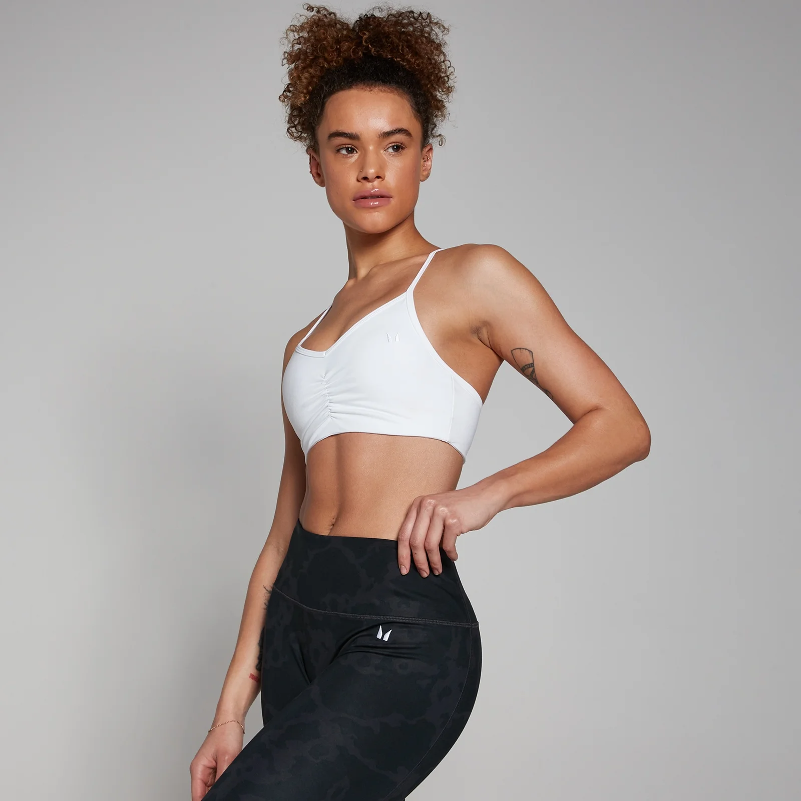 MP Women's Tempo Abstract Sports Bra – White - XS Bild 1