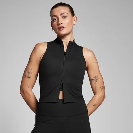 MP Women's Tempo Zip Through Vest – Black