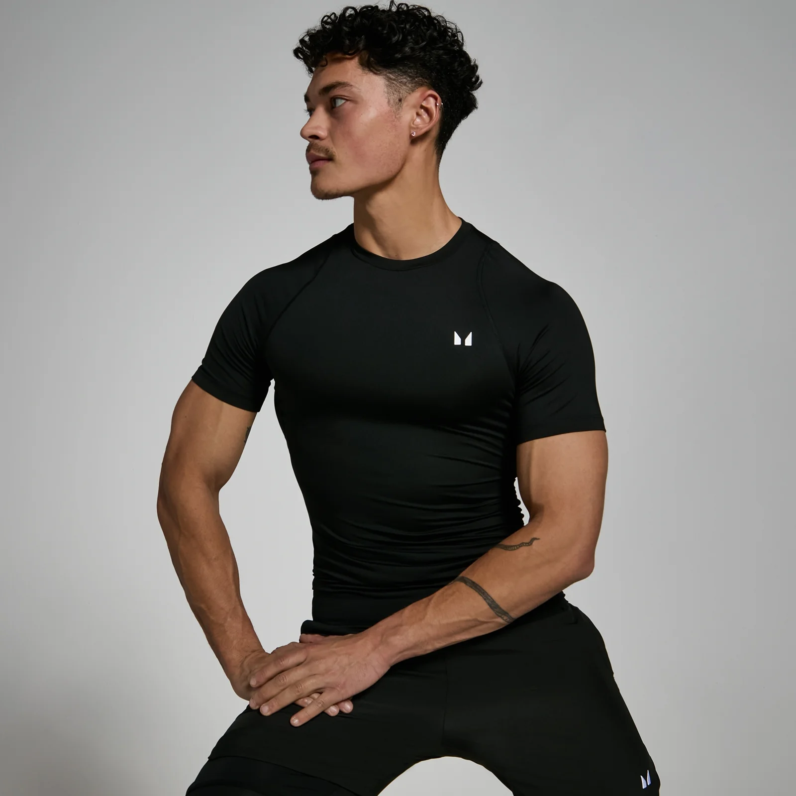 MP Men's Training Short Sleeve Baselayer – Black - XXS Bild 1