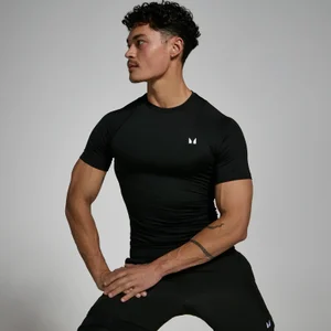 MP Men's Training Short Sleeve Baselayer – Black - Size XXS