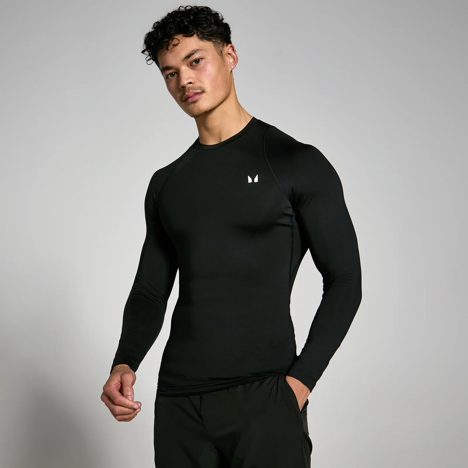 MP Men's Training Long Sleeve Baselayer – Black - XXS Bild 1