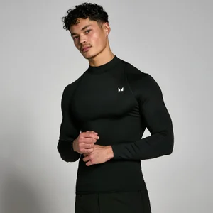 MP Men's Training High Neck Long Sleeve Baselayer – Black - Size XS