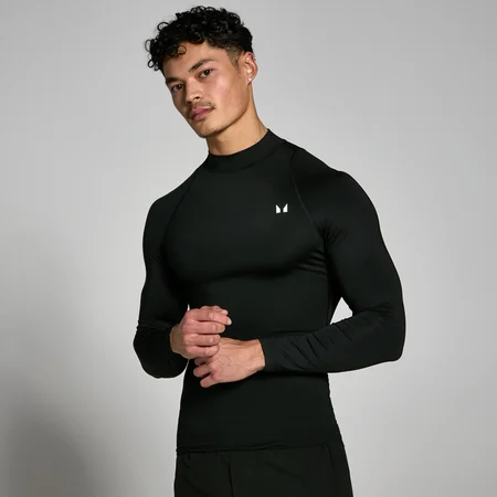 MP Men's Training High Neck Long Sleeve Baselayer – Black