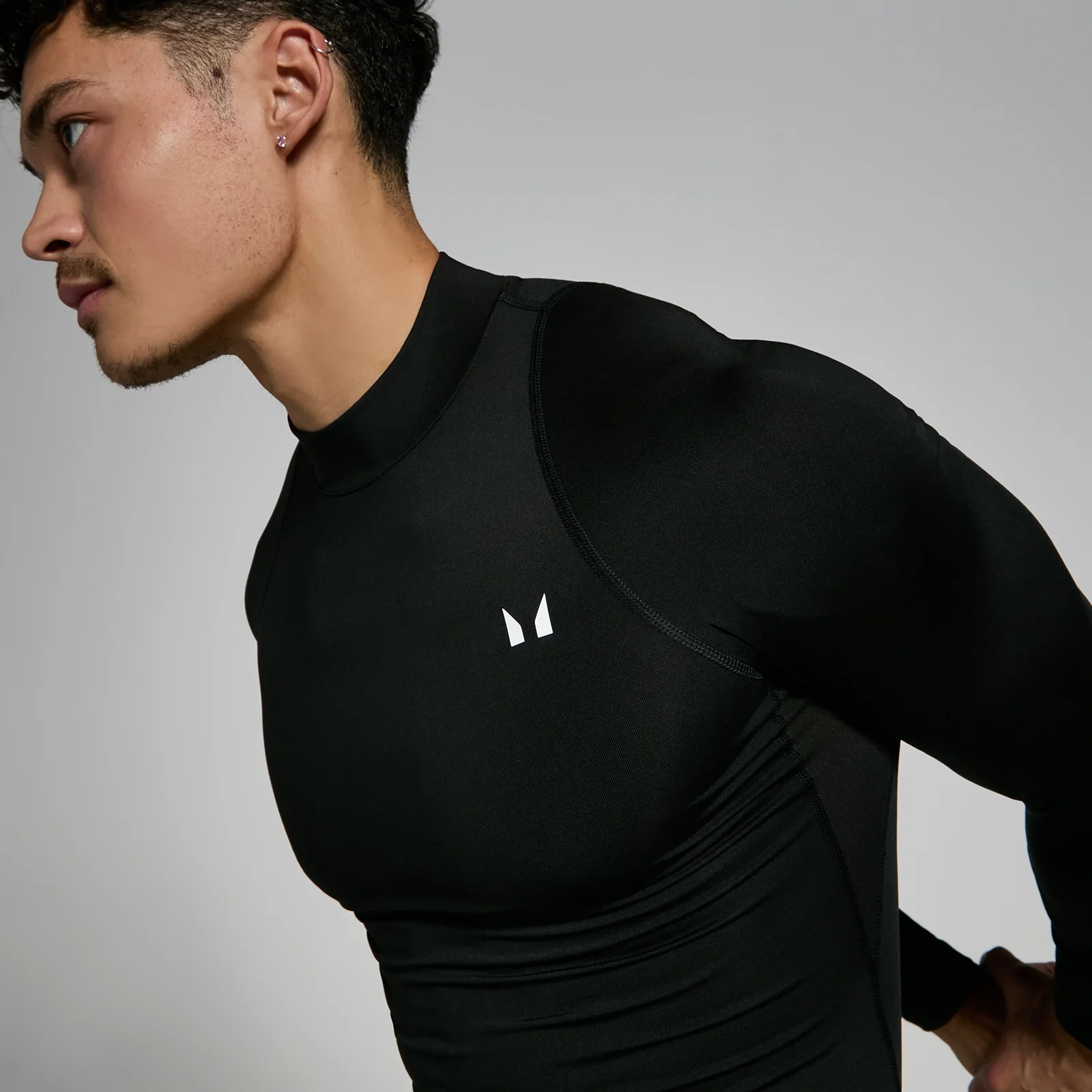 MP Men's Training High Neck Long Sleeve Baselayer – Black - S Bild 4