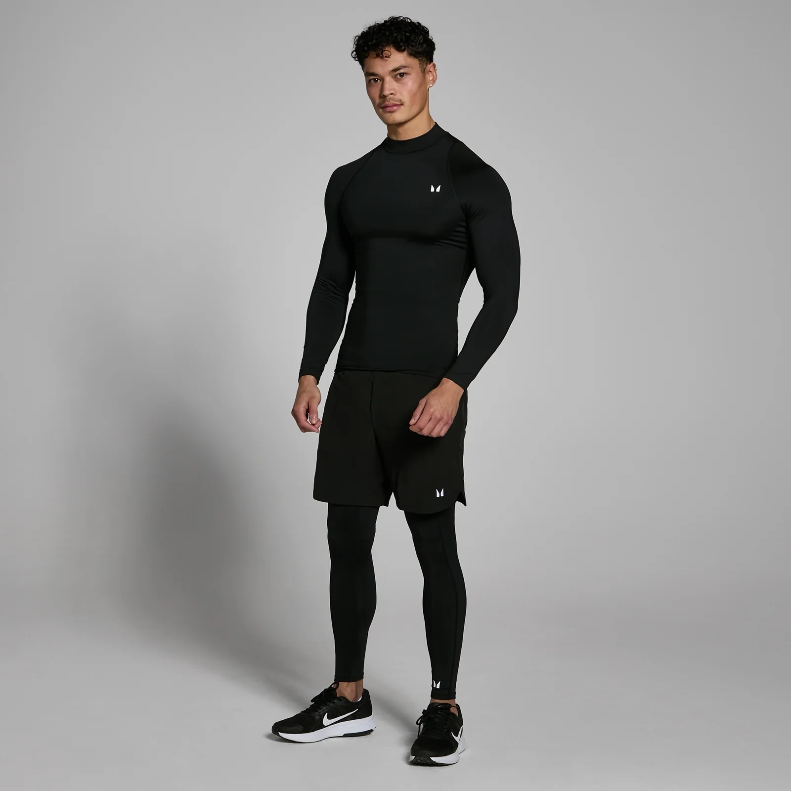 MP Men's Training High Neck Long Sleeve Baselayer – Black - S Bild 3