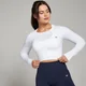 MP Women's Shape Seamless Long Sleeve Crop Top – White