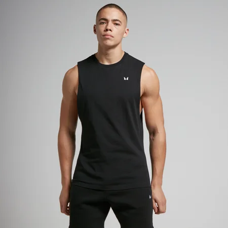 MP Men's Rest Day Drop Armhole Tank Top –Black